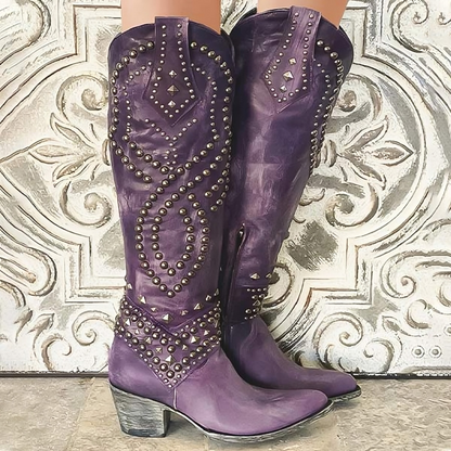 Claudia™ | Western Knee-High Boot