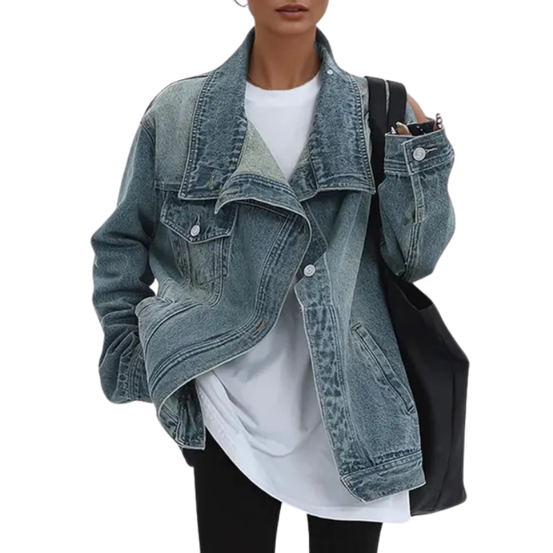 Sarah asymmetric button jacket