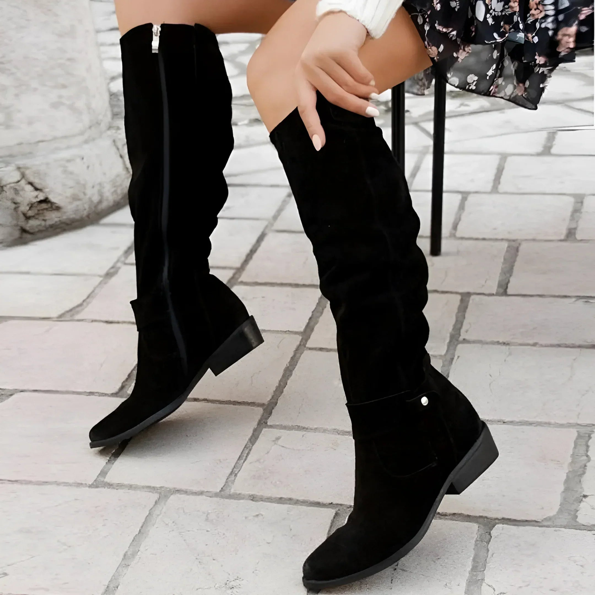 Ellen™ | Knee-High Suede Boot