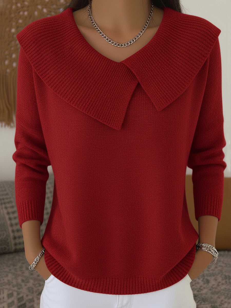 Ann warm soft-collar sweater