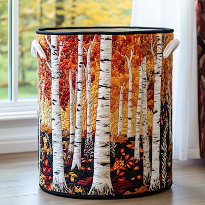 Forest quilted laundry basket