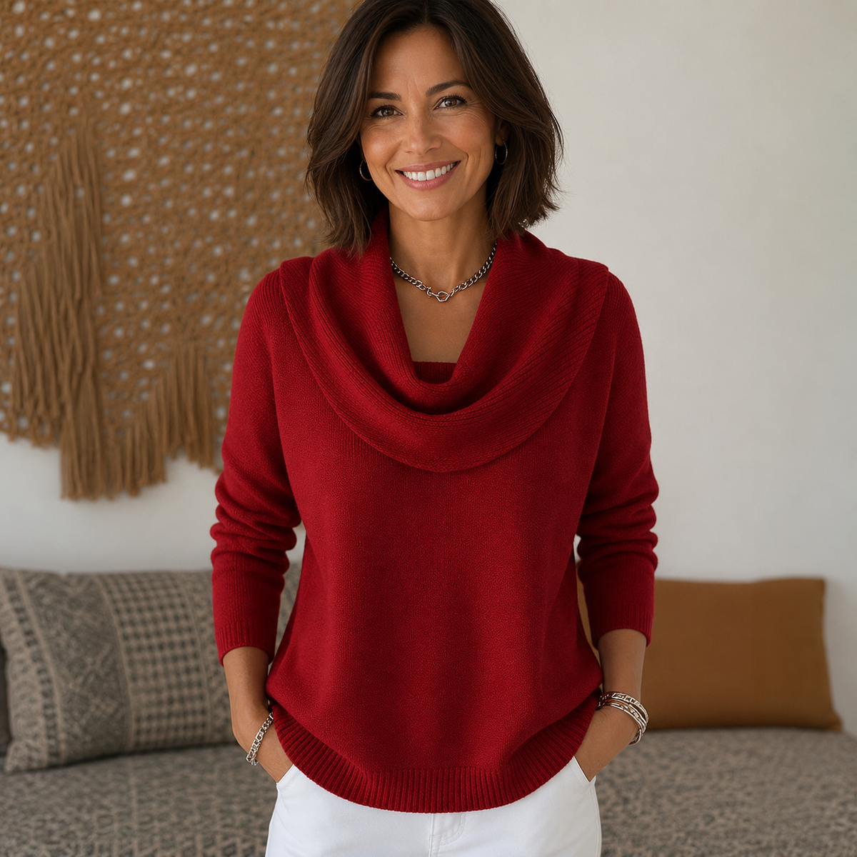 Doris cowl-neck sweater