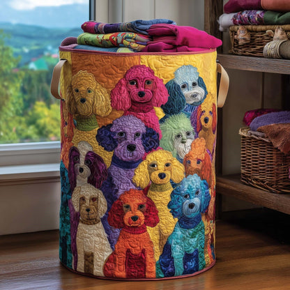 Feline Friends quilted laundry basket