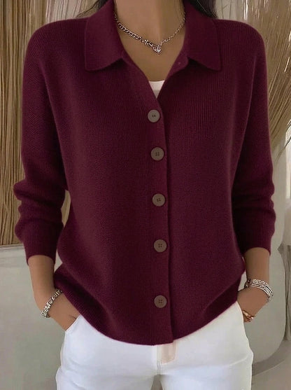 Maureen collared button cardigan