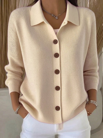 Maureen collared button cardigan
