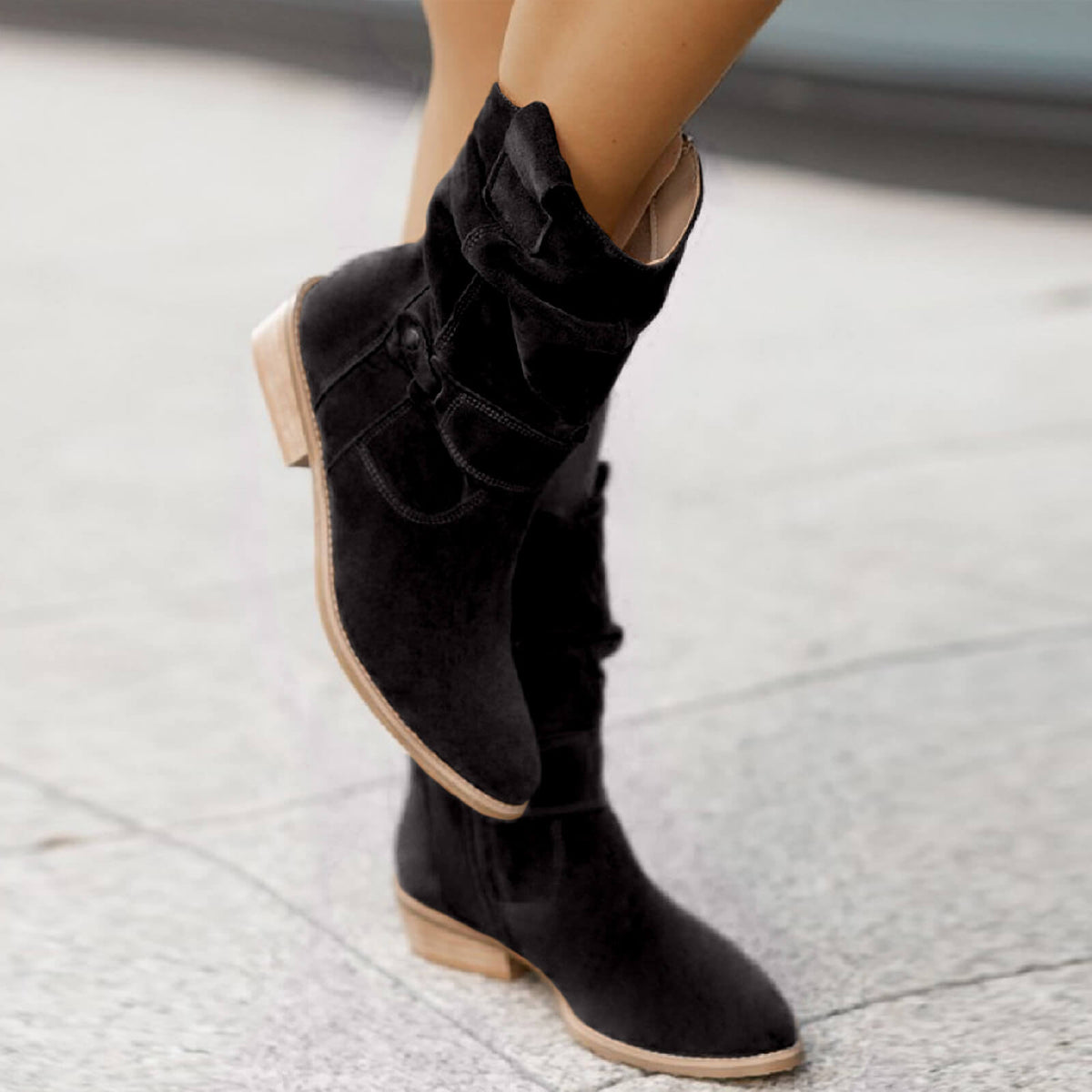 Nadine™ | Slouch Suede Boot