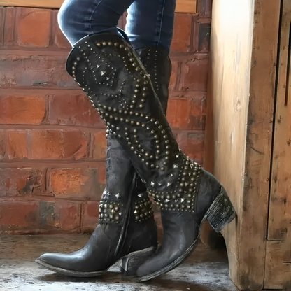 Claudia™ | Western Knee-High Boot