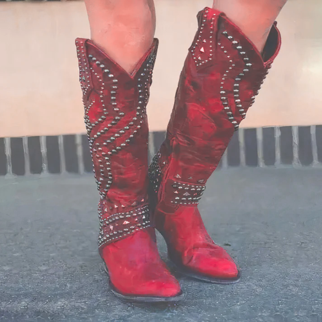 Claudia™ | Western Knee-High Boot