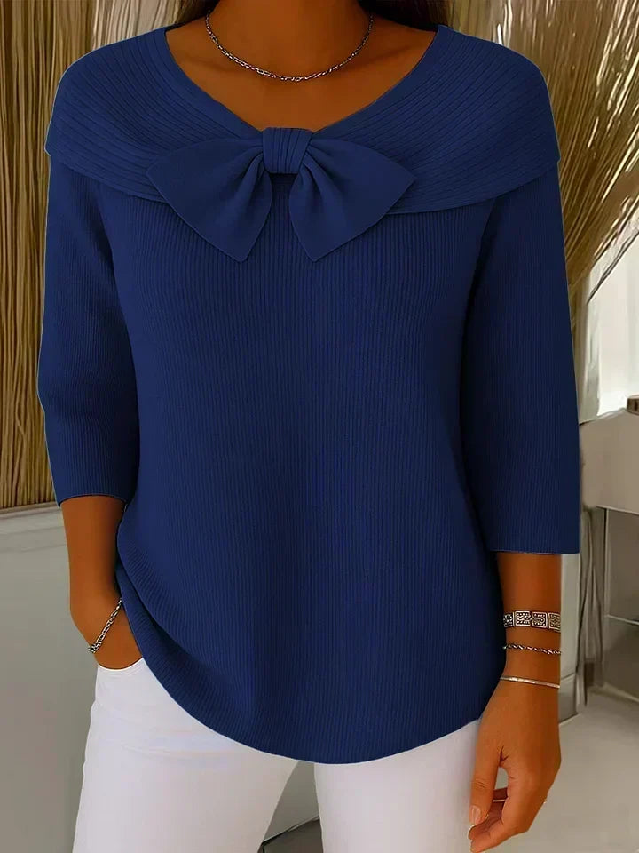 Marsha bow round-neck sweater