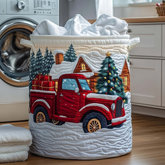 Christmas Gift Delivery quilted laundry basket