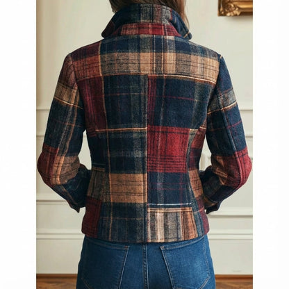 Natalie classic plaid jacket