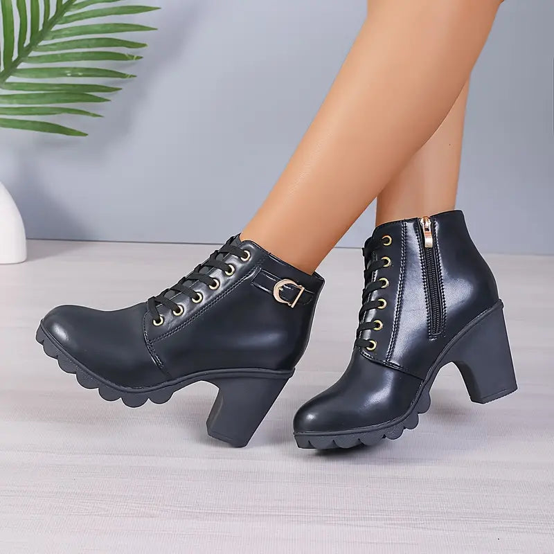 Lilardia™ | Chunky Heel Ankle Boot