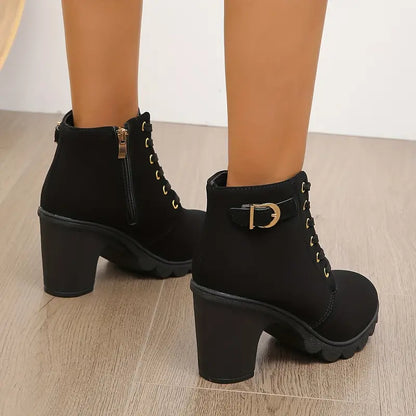 Lilardia™ | Chunky Heel Ankle Boot