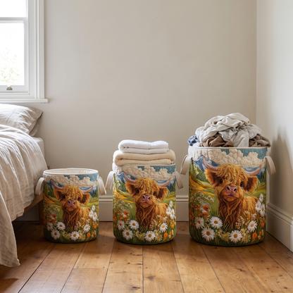 Bloom Highland quilted laundry basket