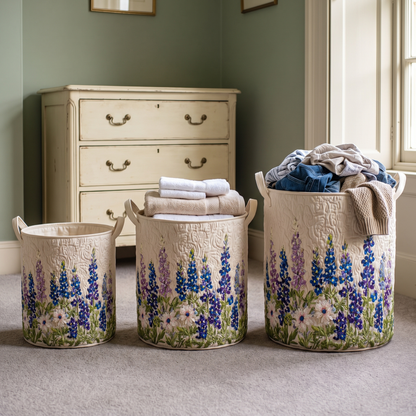 Wildflower State Magic quilted laundry basket