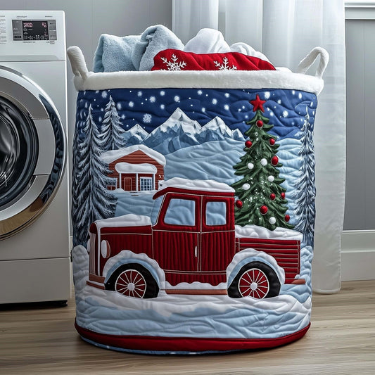 Mountain Pine Pickup quilted laundry basket